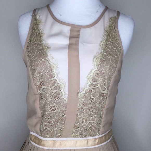 In Style Collection Pleated Chiffon Dress Size Small - Picture 2 of 6